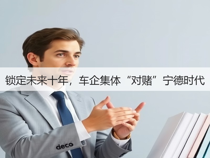 锁定未来十年，车企集体“对赌”宁德时代