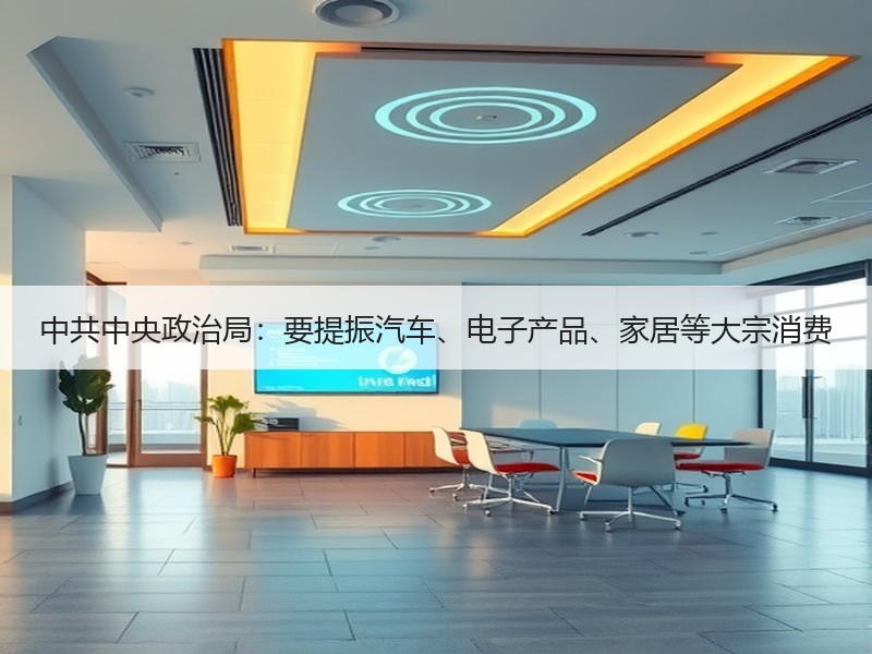 中共中央政治局:要提振汽车、电子产品、家居等大宗消费 中共中央政治局:要提振汽车、电子产品、家居等大宗消费