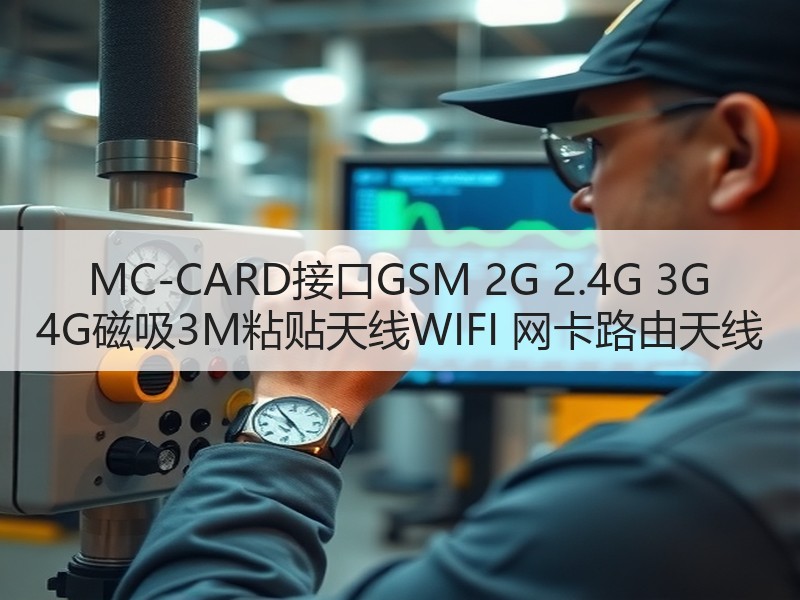 MC-CARD接口GSM 2G 2.4G 3G 4G磁吸3M粘贴天线WIFI 网卡路由天线