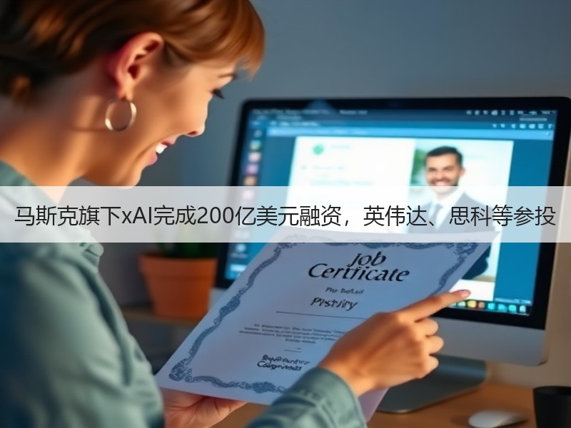 马斯克旗下xAI完成200亿美元融资，英伟达、思科等参投