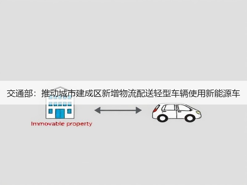 交通部：推动城市建成区新增物流配送轻型车辆使用新能源车