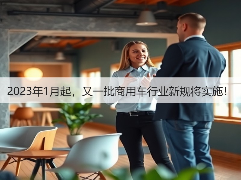 2023年1月起,又一批商用车行业新规将实施! 2023年1月起,又一批商用车行业新规将实施!