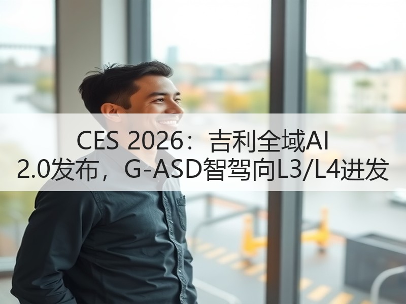 CES 2026:吉利全域AI 2.0发布,G-ASD智驾向L3/L4进发 CES 2026:吉利全域AI 2.0发布,G-ASD智驾向L3/L4进发