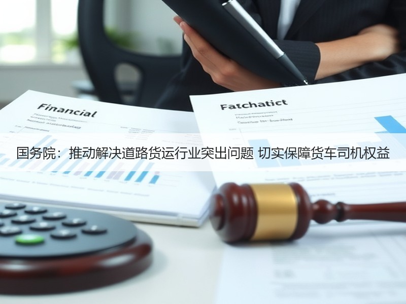 国务院:推动解决道路货运行业突出问题 切实保障货车司机权益 国务院:推动解决道路货运行业突出问题 切实保障货车司机权益