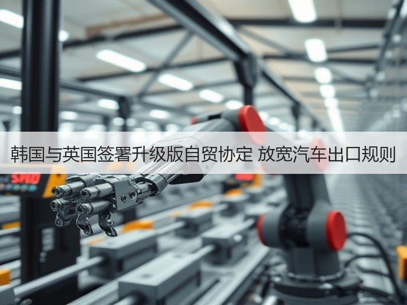 韩国与英国签署升级版自贸协定 放宽汽车出口规则