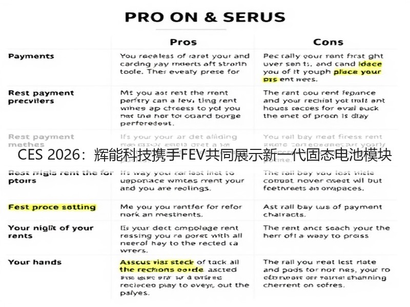 CES 2026：辉能科技携手FEV共同展示新一代固态电池模块