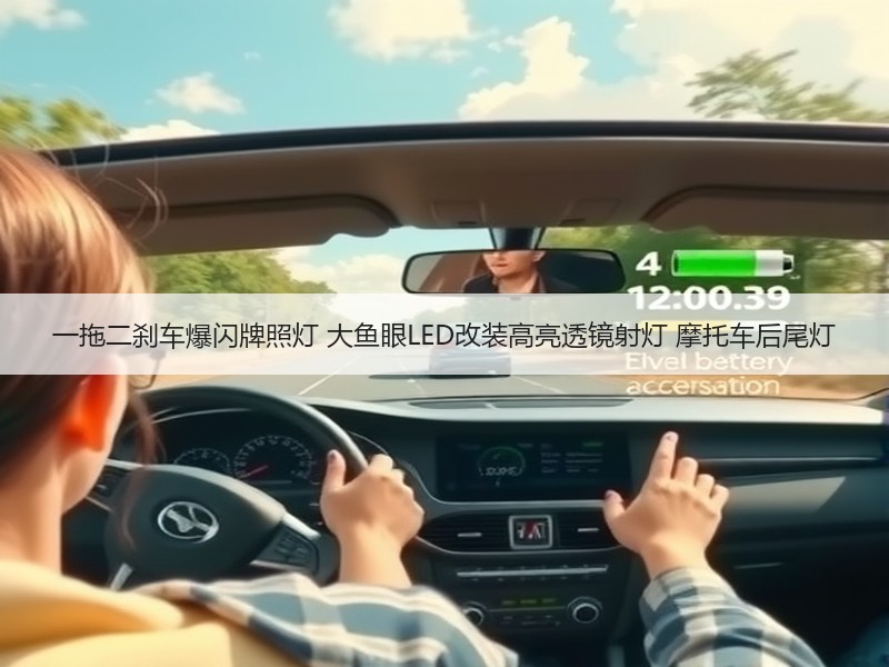 一拖二刹车爆闪牌照灯 大鱼眼LED改装高亮透镜射灯 摩托车后尾灯