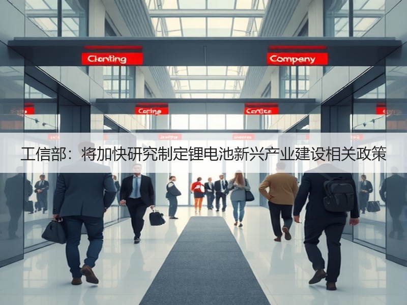 工信部:将加快研究制定锂电池新兴产业建设相关政策 工信部:将加快研究制定锂电池新兴产业建设相关政策