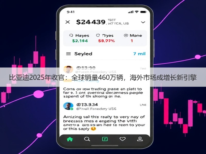 比亚迪2025年收官:全球销量460万辆,海外市场成增长新引擎 比亚迪2025年收官:全球销量460万辆,海外市场成增长新引擎