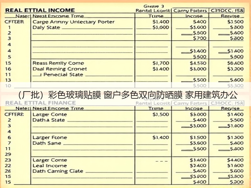 （厂批）彩色玻璃贴膜 窗户多色双向防晒膜 家用建筑办公