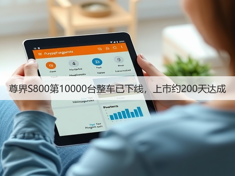 尊界S800第10000台整车已下线，上市约200天达成