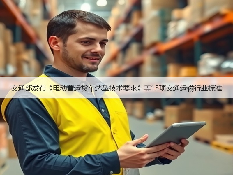 交通部发布《电动营运货车选型技术要求》等15项交通运输行业标准 交通部发布《电动营运货车选型技术要求》等15项交通运输行业标准