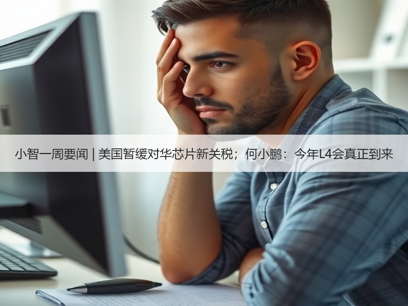 小智一周要闻 | 美国暂缓对华芯片新关税；何小鹏：今年L4会真正到来
