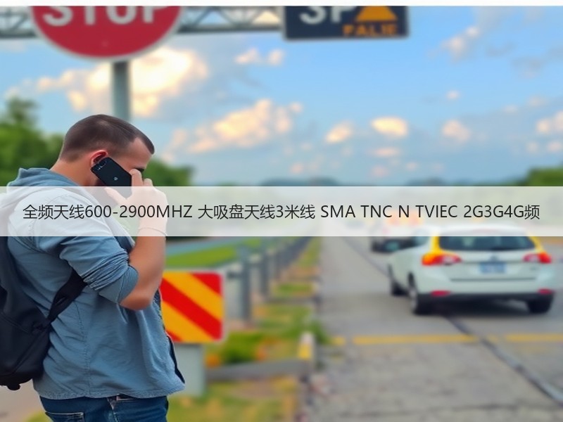 全频天线600-2900MHZ 大吸盘天线3米线 SMA TNC N TVIEC 2G3G4G频