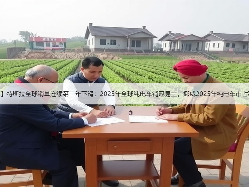 【国际快讯】特斯拉全球销量连续第二年下滑；2025年全球纯电车销冠易主；挪威2025年纯电车市占率高达96%