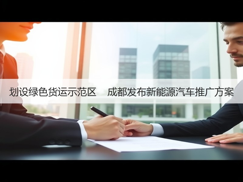 划设绿色货运示范区    成都发布新能源汽车推广方案